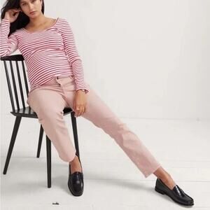 Hatch Maternity Jeans Rose Mauve Pink Underbelly Straight Leg Pants Size 27‎